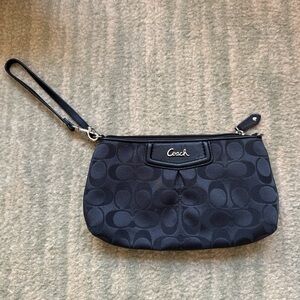Coach Vintage Black Logo Wristlet